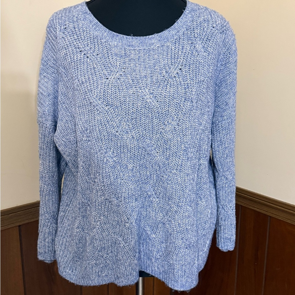 J. Jill Coastal Knit Blue and White Sweater. Size xs